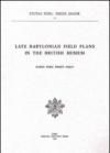 Late babylonian field plans in the British Museum