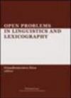 Open problems in linguistics and lexicography. Ediz. inglese