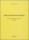 Testi in trascrizione fonetica. Appunti di fonetica e fonologia dell'italiano
