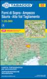 Forni di Sopra. Ampezzo. Sàuris. Alta val Tagliamento 1:25.000