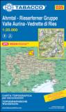 Valle Aurina. Vedrette di Ries 1:25.000