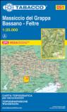 Monte Grappa, Bassano, Feltre 1:25.000