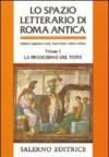 Lo spazio letterario di Roma antica: 1
