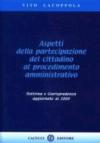 Aspetti della partecipazione del cittadino al procedimento amministrativo