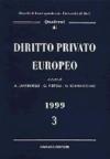 Quaderni di diritto privato europeo. Vol. 3