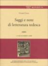 Saggi e note di letteratura tedesca