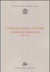 Catalogo delle lettere a Romano Bilenchi (1927-1987)