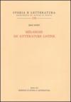 Mélanges de littérature latine