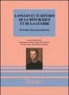 Langues et écritures de la République et de la guerre. Etudes sur Machiavel
