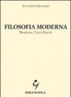 Filosofia moderna. Problemi, testi, figure