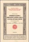 Sperimentalismo e dimensione europea della cultura di Paolo Giovio