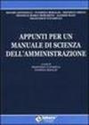 Appunti per un manuale di scienza dell'amministrazione