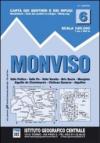Carta n. 6 Monviso 1:50.000. Carta dei sentieri e dei rifugi