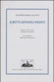 Scritti giovanili inediti - Galanti, Giuseppe M. 9788890595783