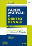 Pareri motivati di diritto penale -  9788891403438