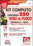 Kit completo concorso 250 vigili del fuoco. Manuale-Quiz (bando G.U. novembre 2016, n. 90). Con software per la simulazione della prova - AA.VV. 9788891411952