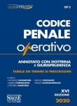 Codice penale operativo. Annotato con dottrina e giurisprudenza. Tabelle dei termini di prescrizione -  9788891424136