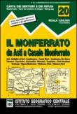 Carta n. 20 Il Monferrato 1:50.000. Carta dei sentieri e dei rifugi - Aa.Vv. 9788896455203