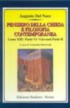 Pensiero della Chiesa e filosofia contemporanea. Leone XIII, Paolo VI, Giovanni Paolo II